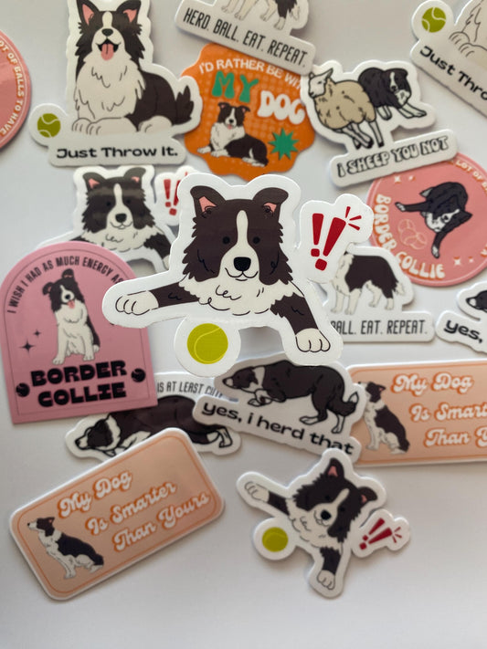 Ball Loving Border Collie Sticker