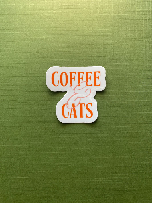 Coffee & Cats Sticker