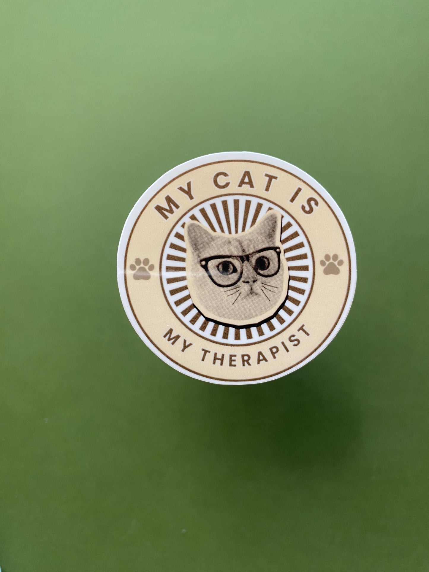 My Cat is My Therapist Sticker