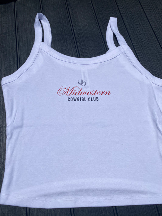 Midwestern Cowgirl Club Cropped Tank