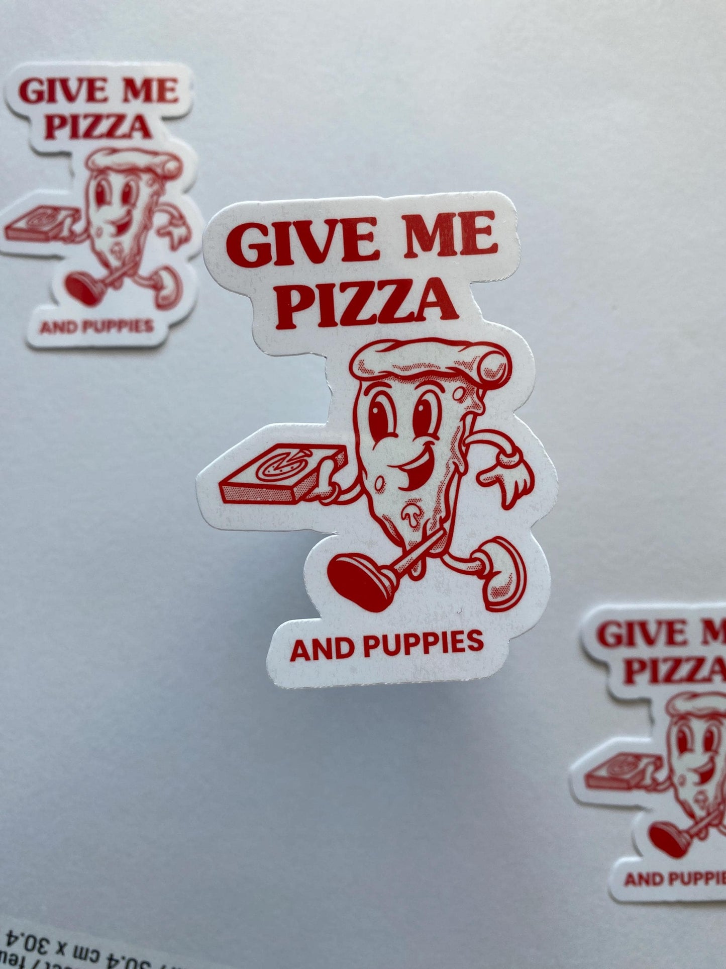 Retro Pizza Dog Sticker