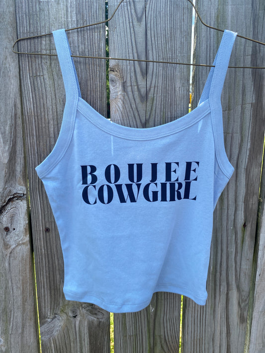 Boujee Cowgirl Cropped Tank Top
