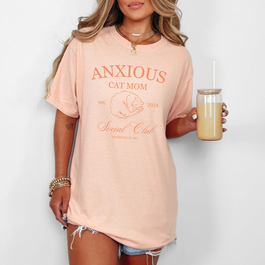 Anxious Cat Com Social Club Tee