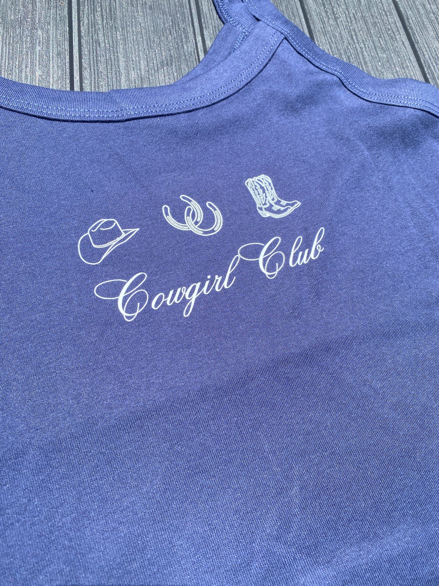 Cowgirl Club Cropped Tank