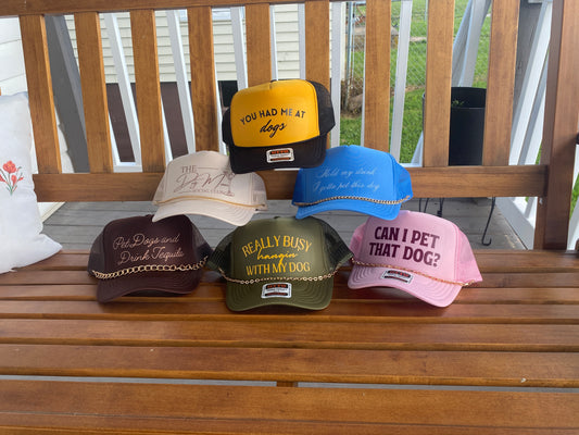 Really Busy Hanging With My Dog Trucker Hat