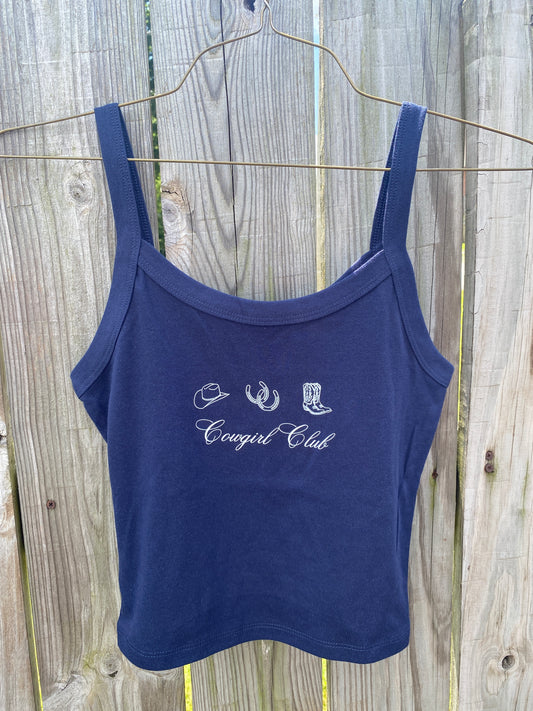 Cowgirl Club Cropped Tank