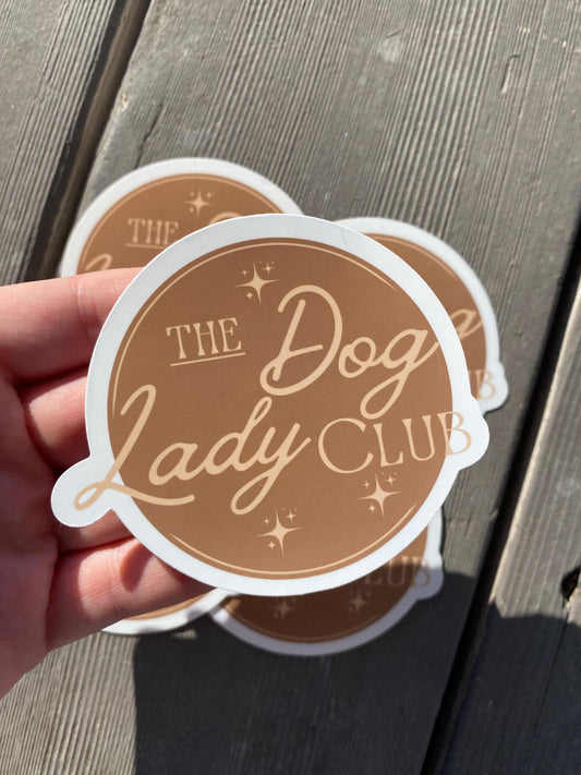 Cat Lady Club Sticker, Dog Lady Club Sticker, Decal for Plant Lady, Sticker for Craft Lady