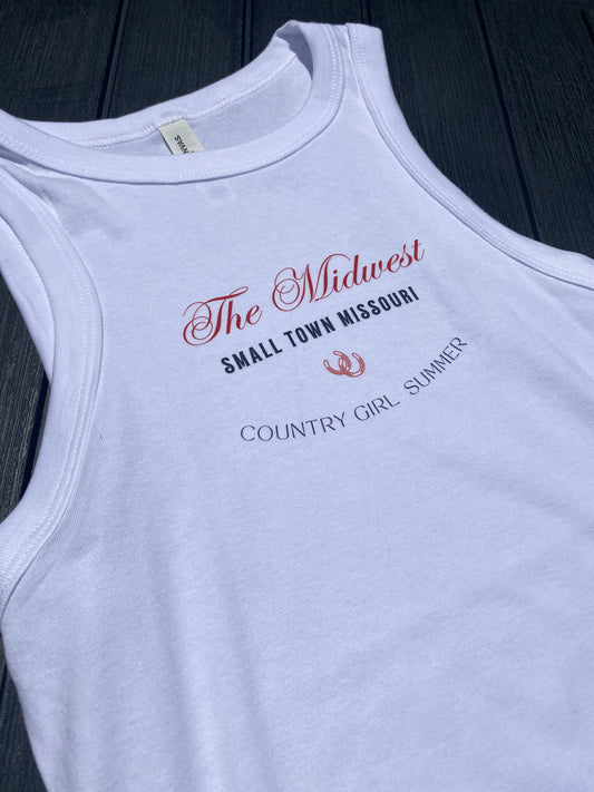 The Midwest Country Girl Summer Racerback Tank