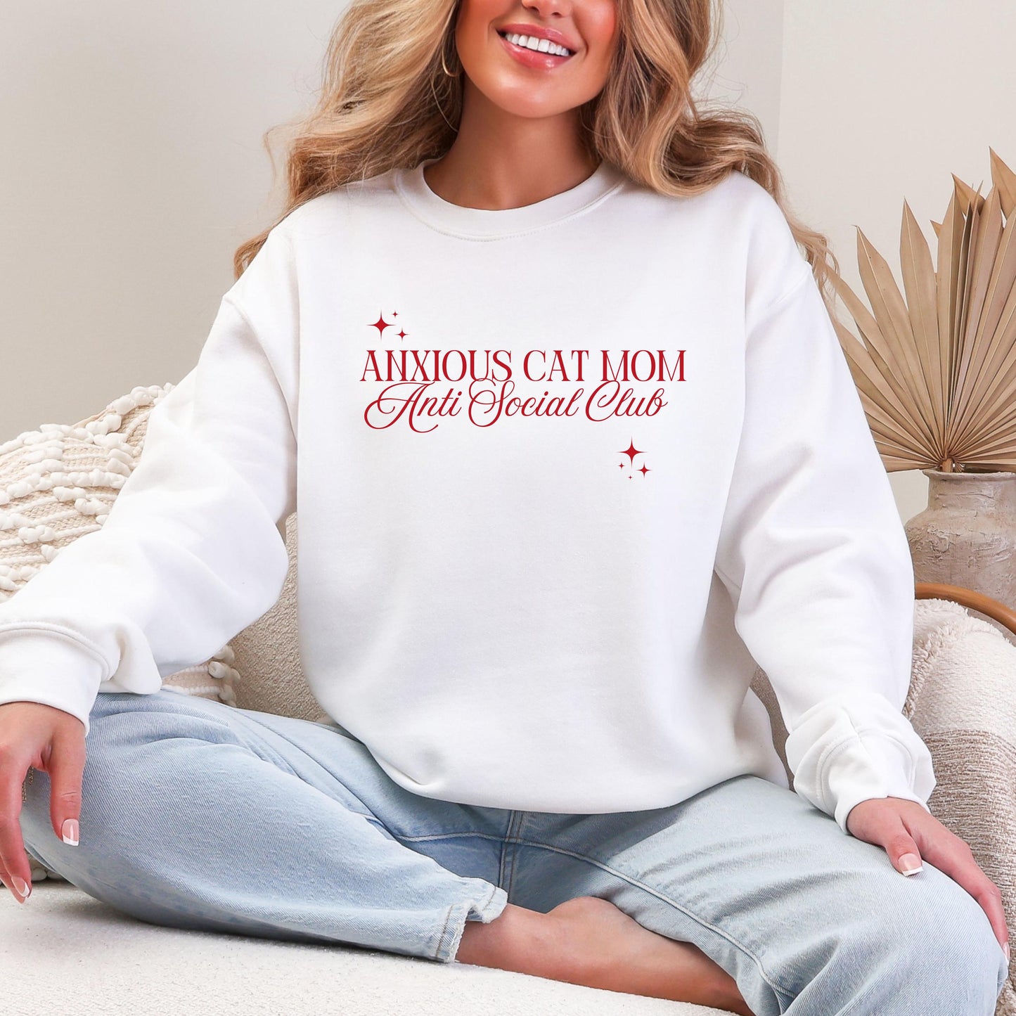 Anxious Cat Mom Anti Social Club Sweatshirt