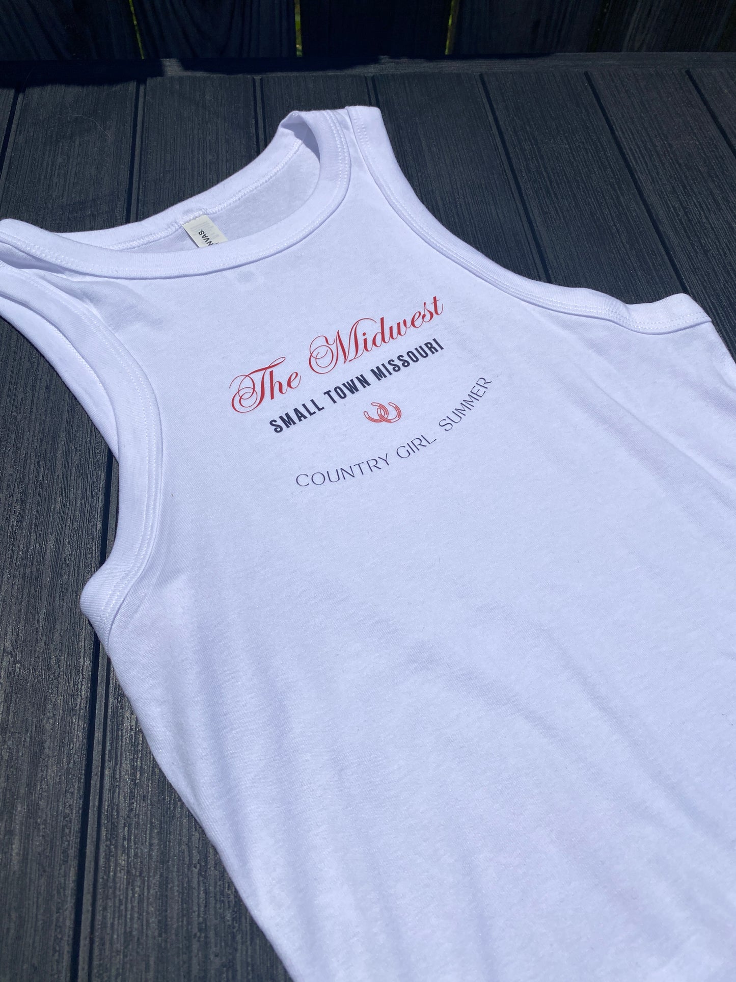 The Midwest Country Girl Summer Racerback Tank