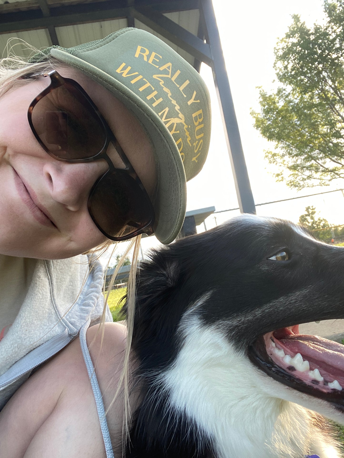 Really Busy Hanging With My Dog Trucker Hat