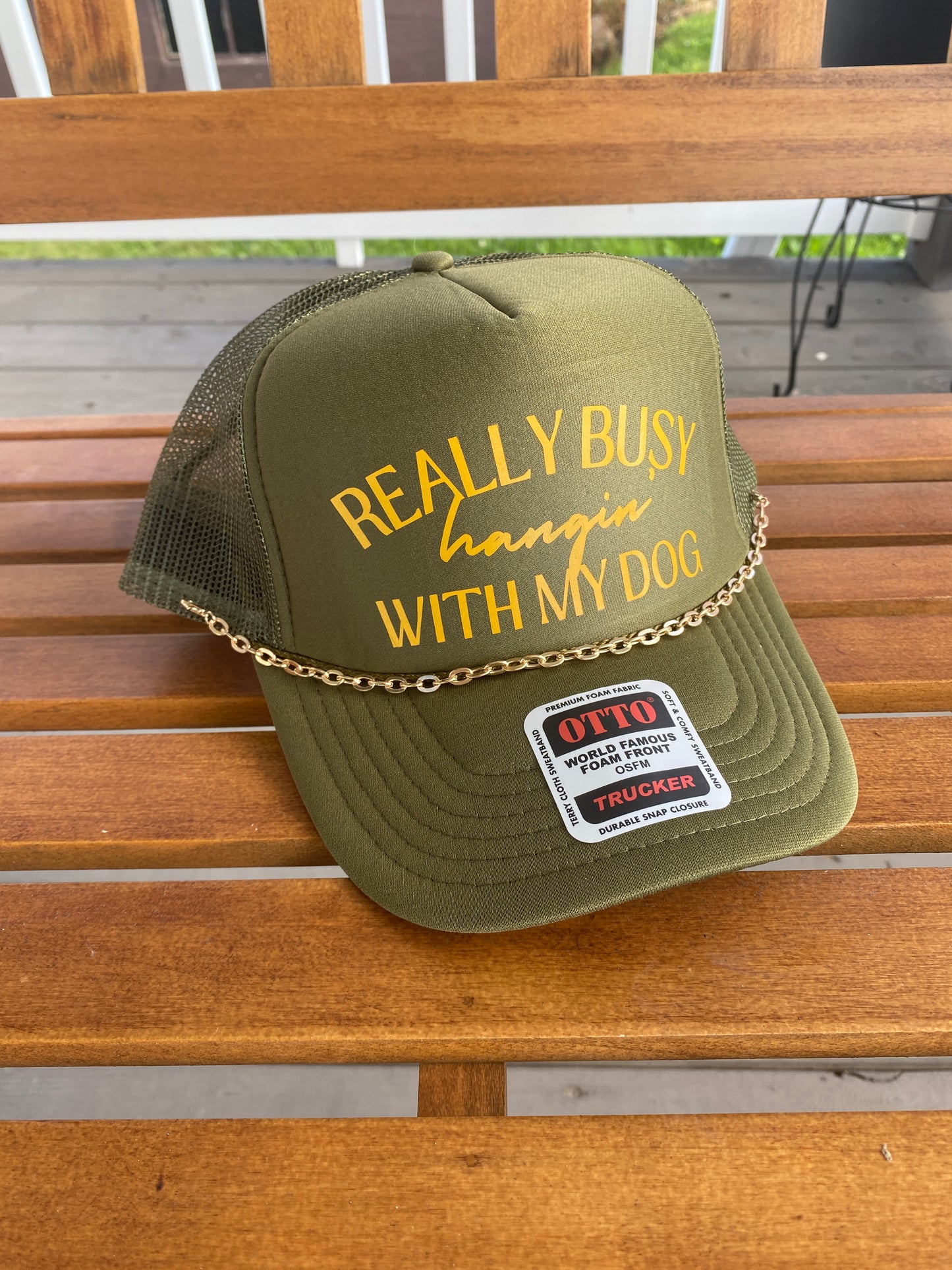 Really Busy Hanging With My Dog Trucker Hat