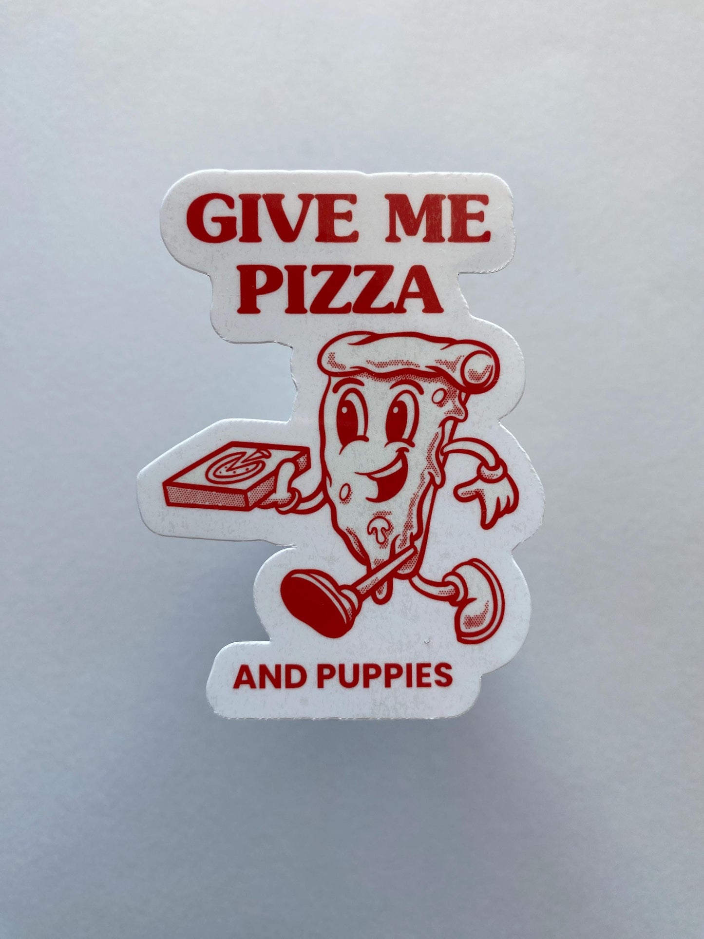 Retro Pizza Dog Sticker