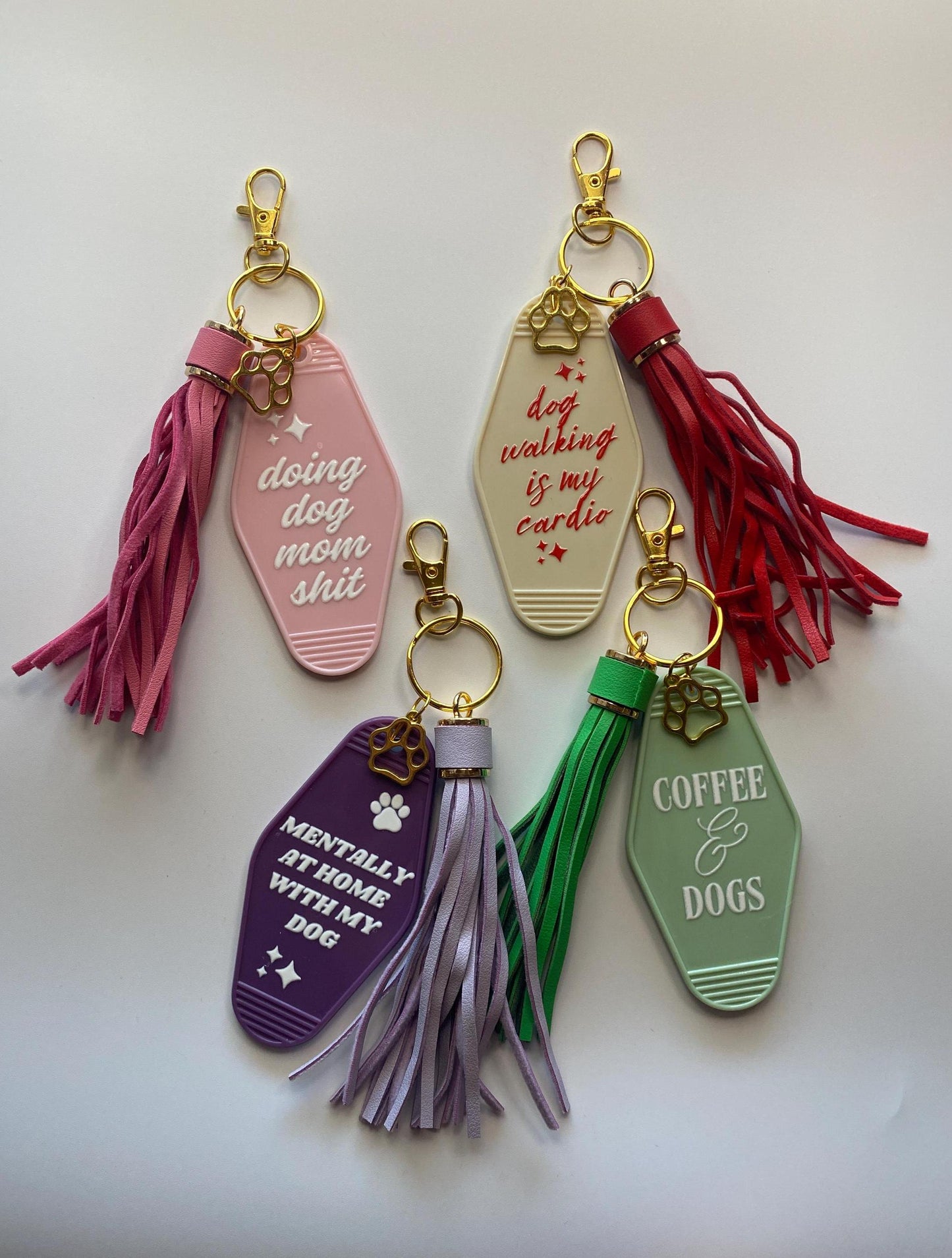 Vintage Dog Mom Motel/Hotel Keychains