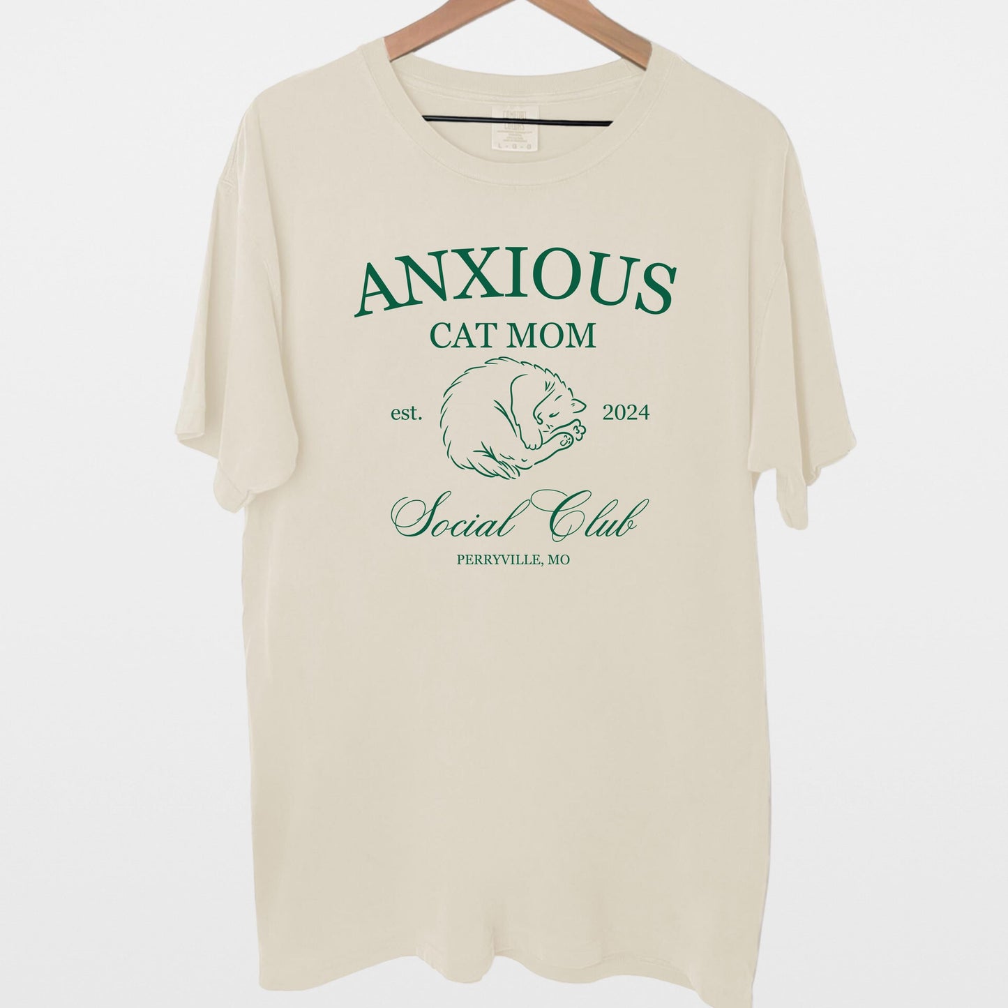 Anxious Cat Com Social Club Tee