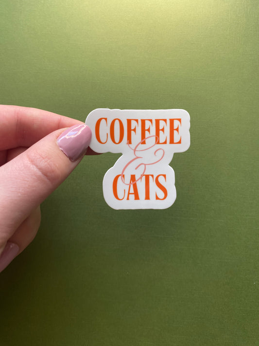 Coffee & Cats Sticker