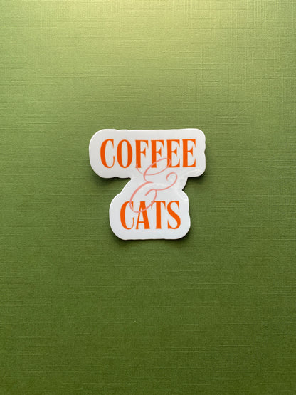 Coffee & Cats Sticker
