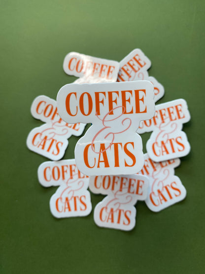 Coffee & Cats Sticker