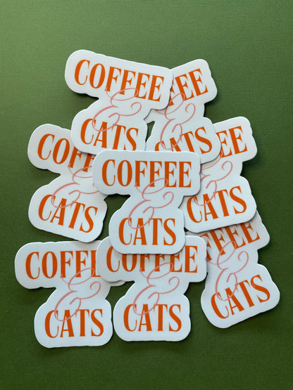 Coffee & Cats Sticker