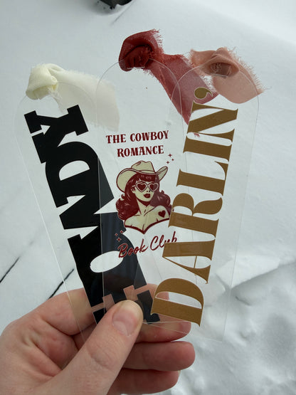 Western Acrylic Bookmark Set, Cowboy Romance Bookmarks, Howdy Bookmark, The Cowboy Romance Book Club, Bookish Gifts