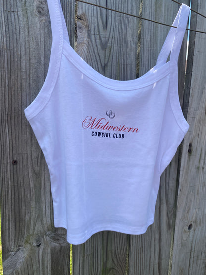 Midwestern Cowgirl Club Cropped Tank