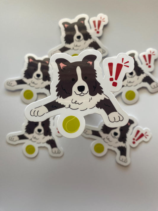 Ball Loving Border Collie Sticker