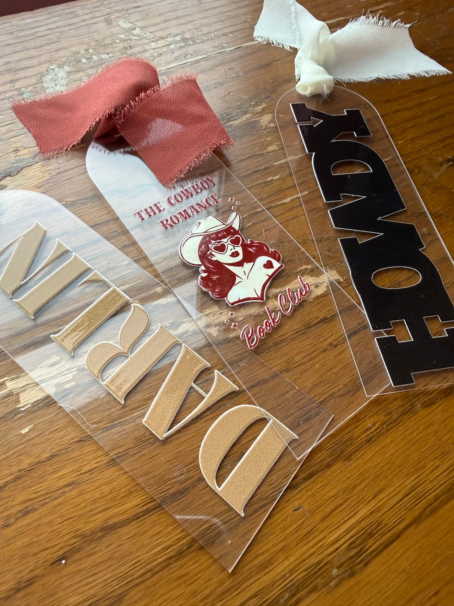 Western Acrylic Bookmark Set, Cowboy Romance Bookmarks, Howdy Bookmark, The Cowboy Romance Book Club, Bookish Gifts