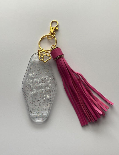 Vintage Cat Mom Hotel/Motel Keychain