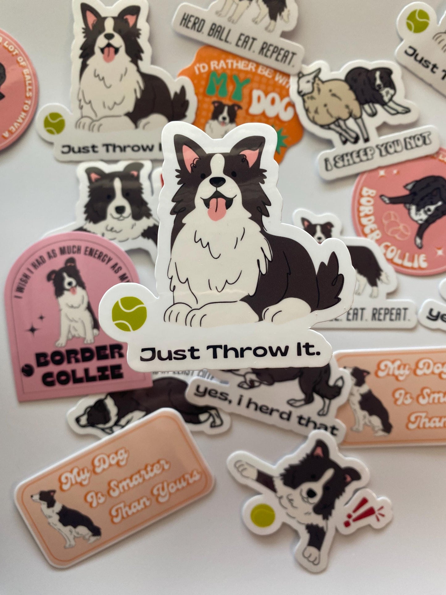 Border Collie Just Throw It Sticker