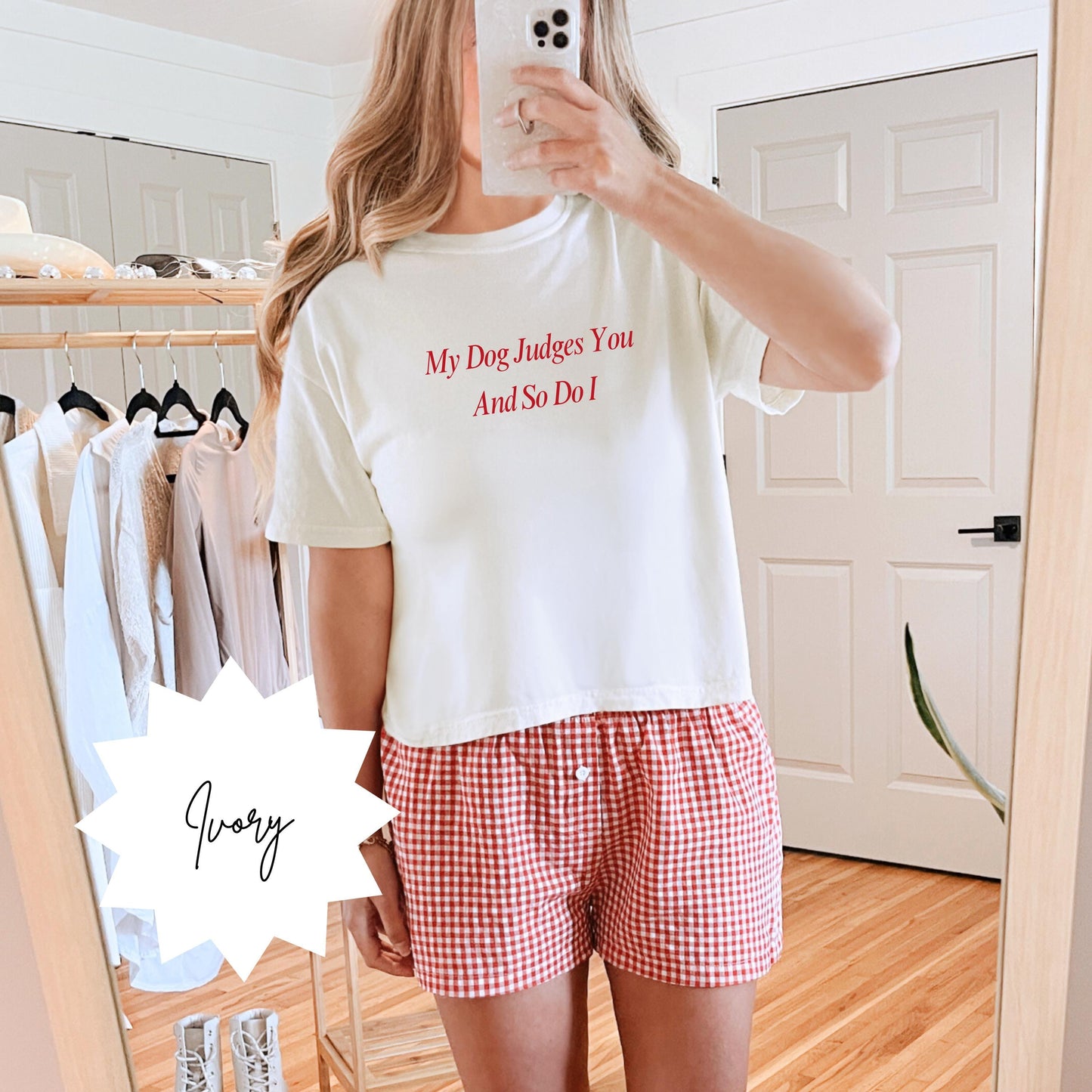 My Dog Judges You and So Do I Boxy Tee