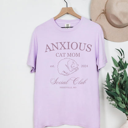 Anxious Cat Com Social Club Tee