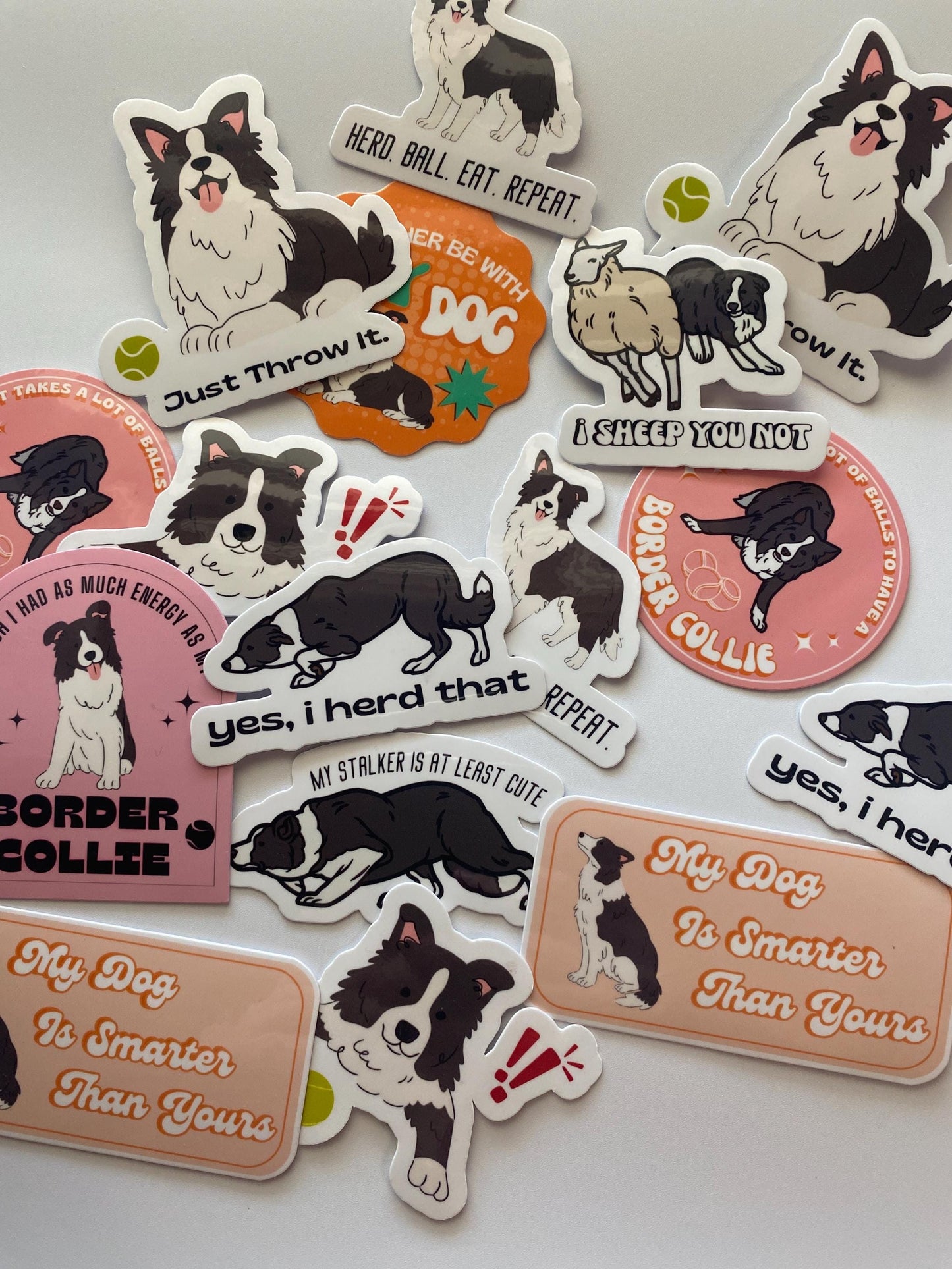 My Stalker is at Least Cute Border Collie Sticker