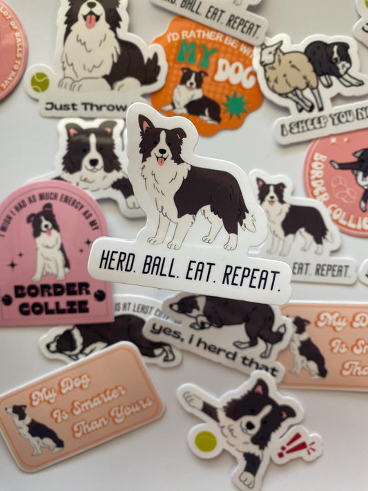 Herd Eat Ball Repeat Dog Sticker